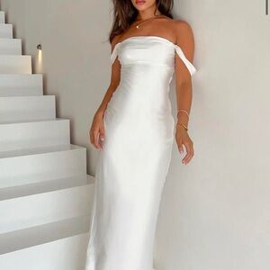 Elegant White Off-Shoulder Dress